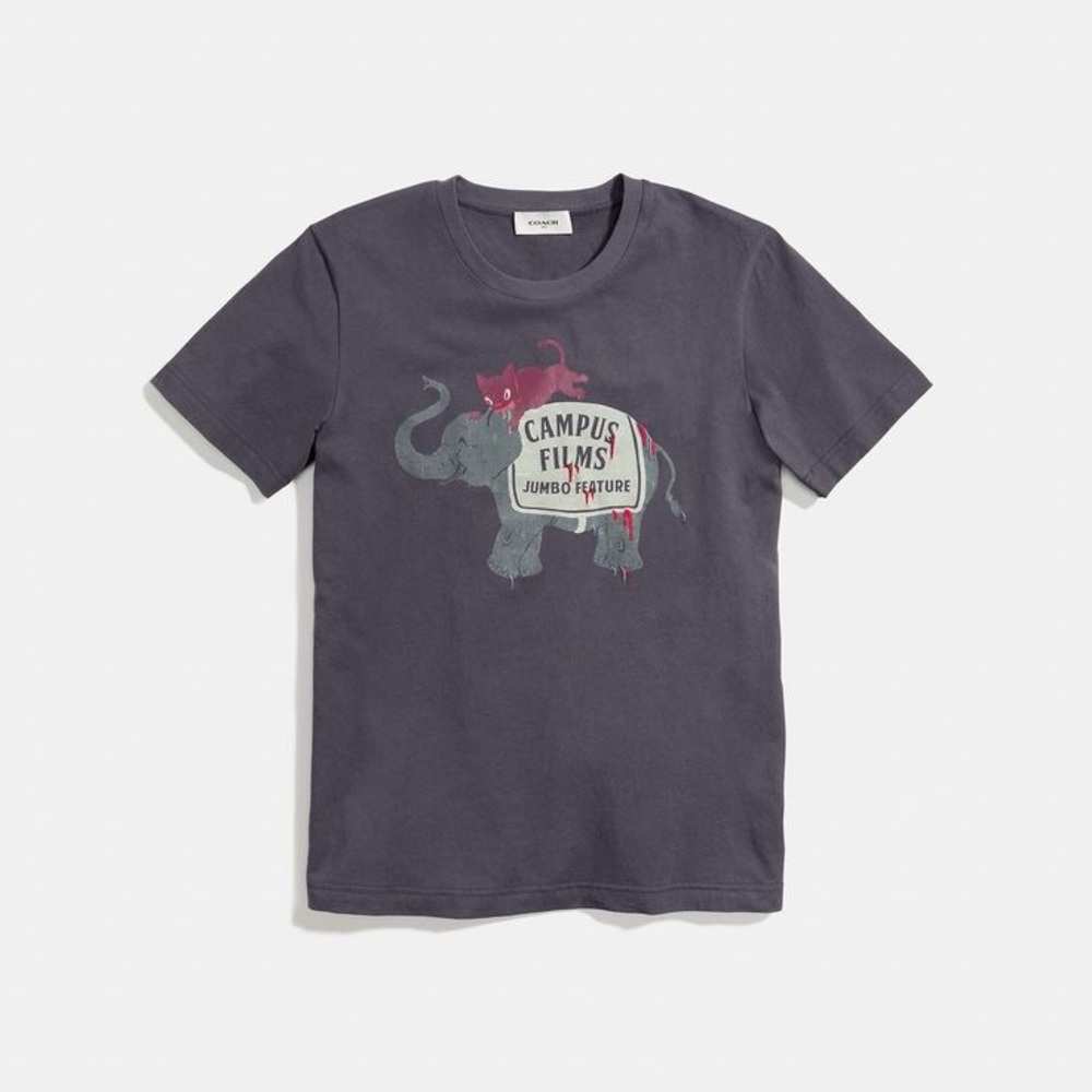 Coach 1941 x Gary Baseman Campus Films Elephant Graphic Tee T-Shirt HTF Small S